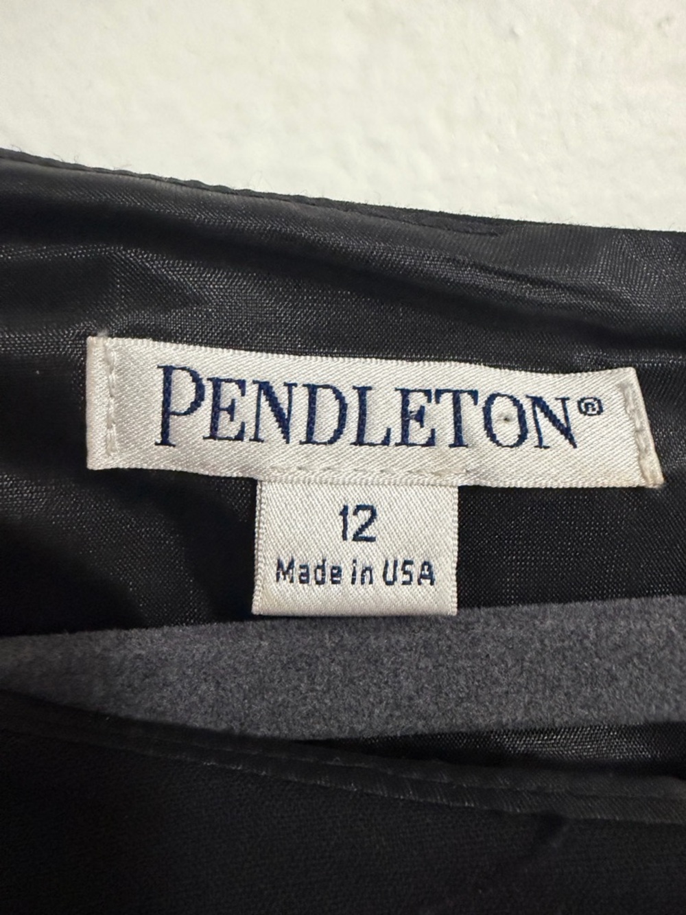 Pendleton Vintage Wool Silk Blend Dress Size 12 Gray Pleated Made USA - Picture 4 of 8